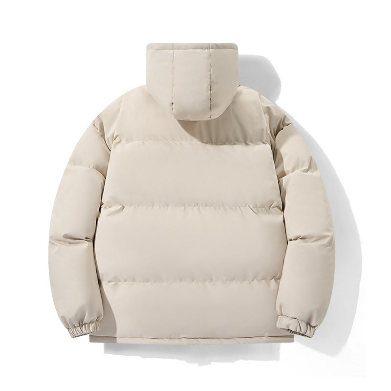 Insulating Puffer Coat - Hooded Boxy Short, Chenille