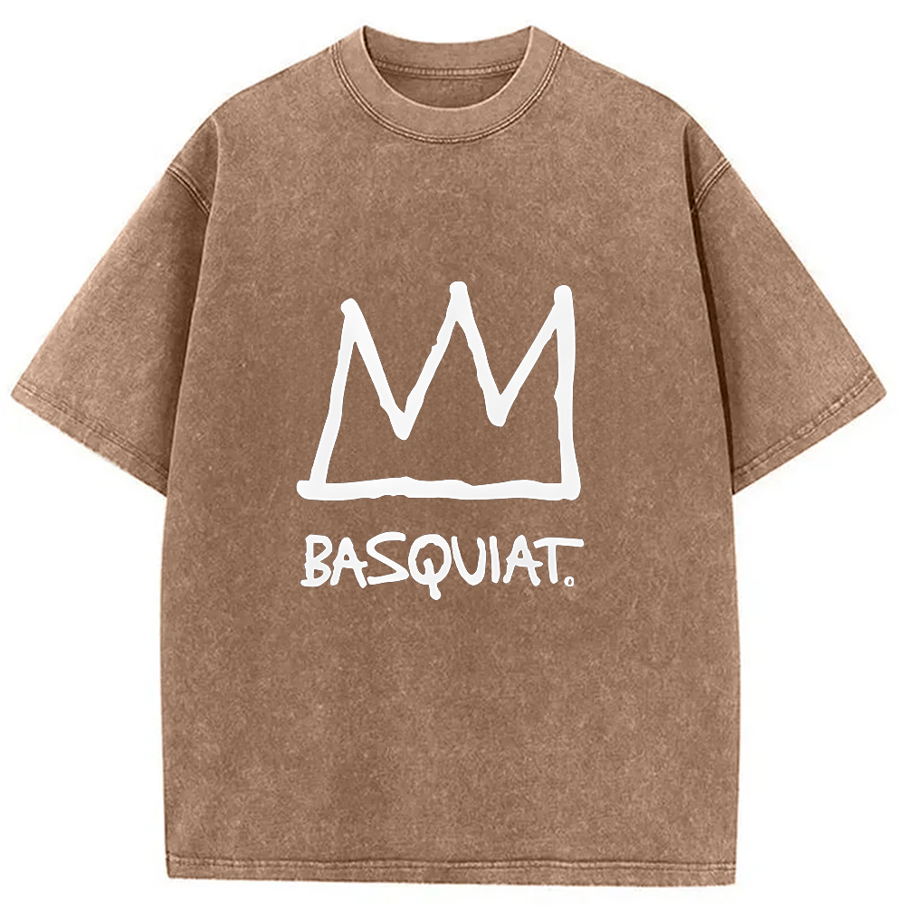 bbb Jean Michel Basquiat Crown Washed T-Shirt