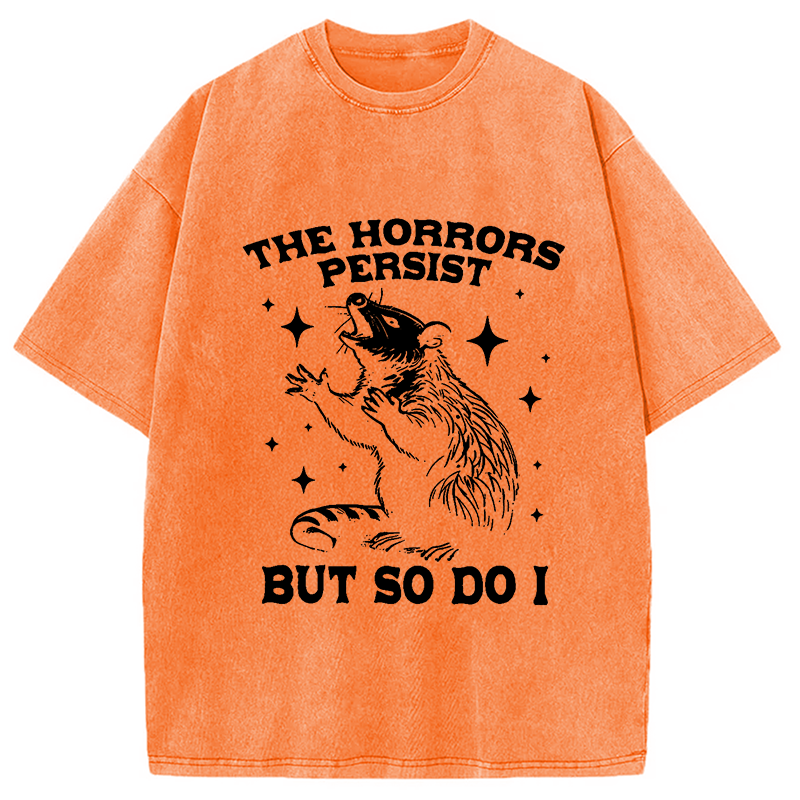 bbb Funny Angry Opossum Possum Washed T-Shirt
