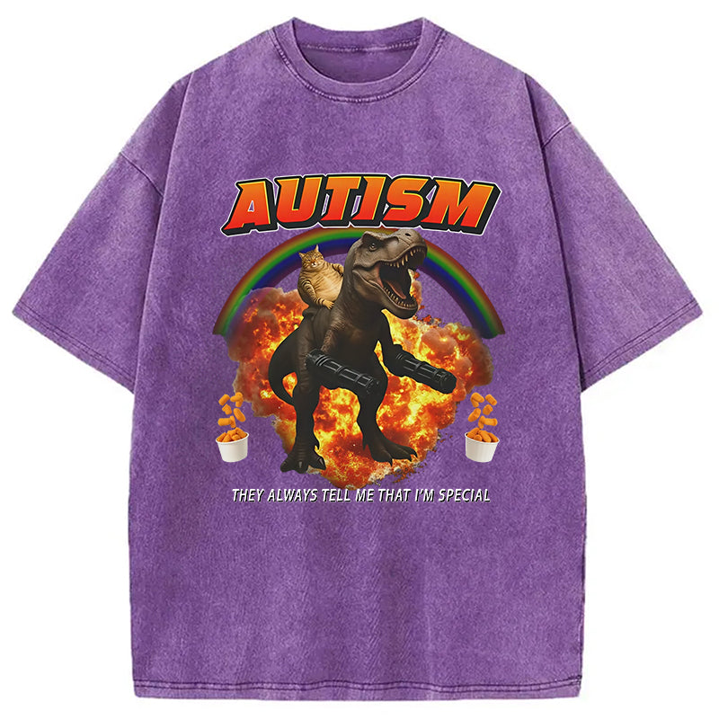 bbb Funny Autism Washed T-Shirt