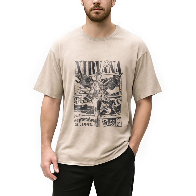 bbb Nirvana In Utero Tour 1993 Washed T-Shirt