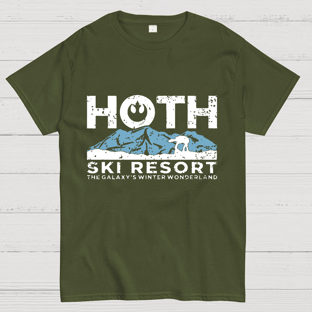 Hoth Ski Resort Casual Space Wars y T-Shirt