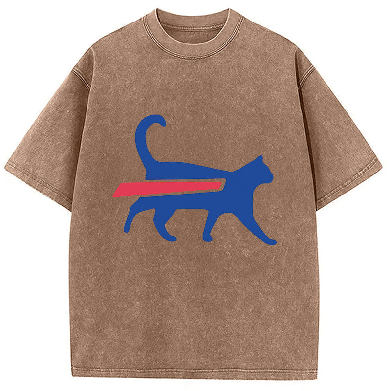 bbb Cat-Bills is Buffalo Bills Funny Meme Washed T-Shirt