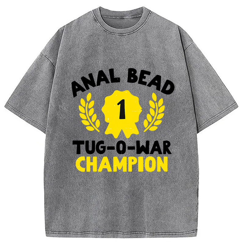 bbb Bead Tug O War Champion Funny Washed T-Shirt