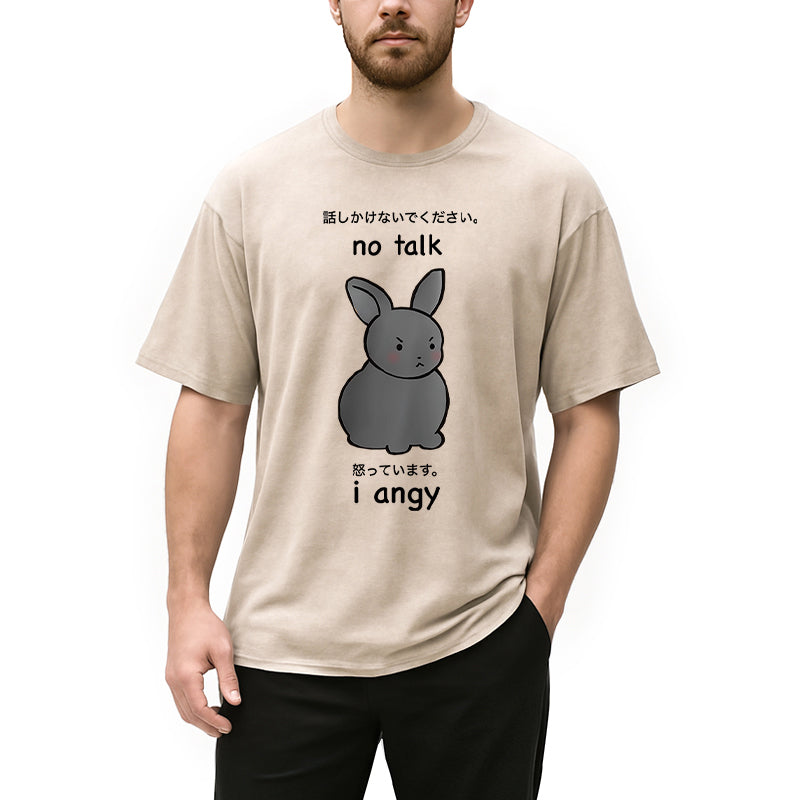 bbb No Talk I Angy Washed T-Shirt