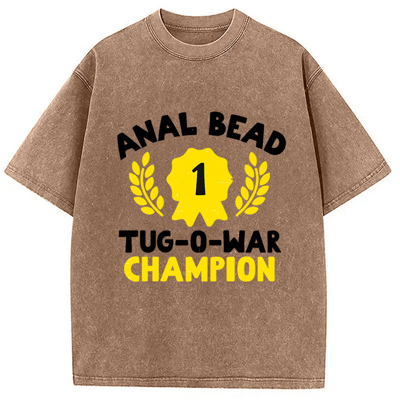 bbb Bead Tug O War Champion Funny Washed T-Shirt