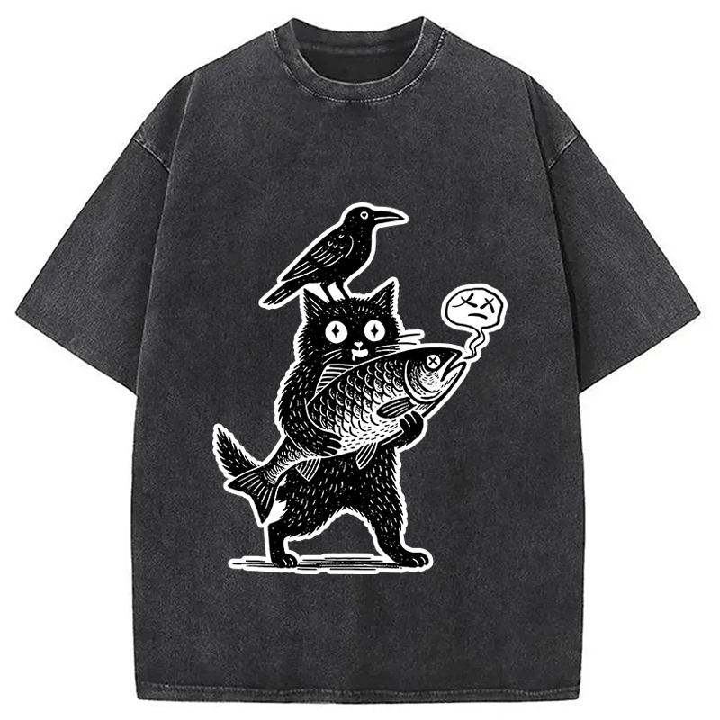 bbb Black Animals Washed T-Shirt