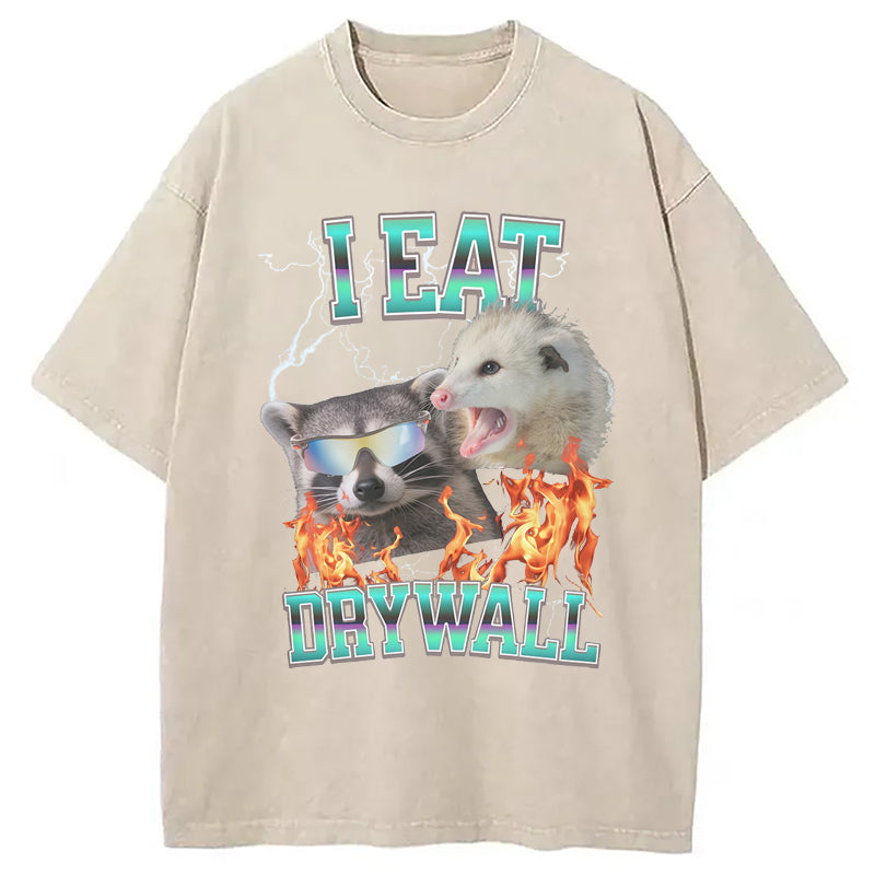 bbb I Eat Drywall Washed T-Shirt