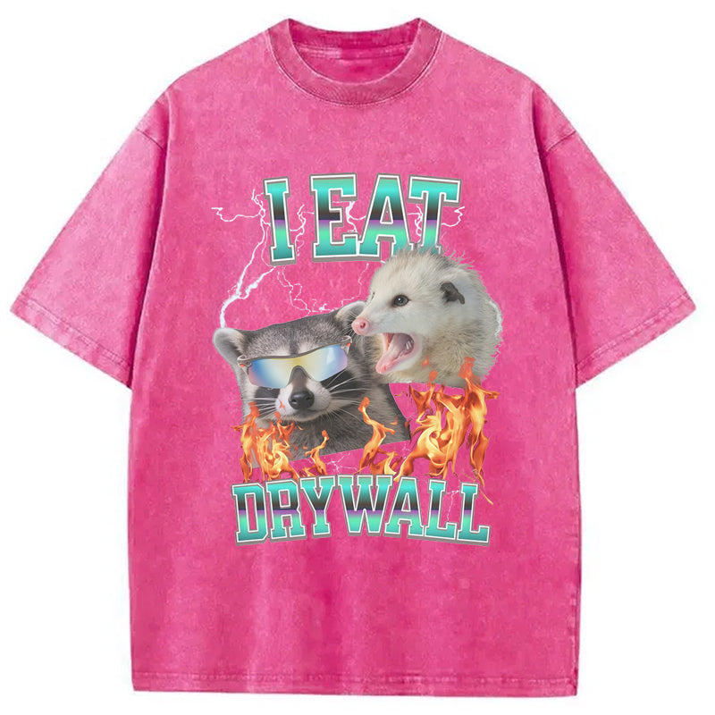 bbb I Eat Drywall Washed T-Shirt