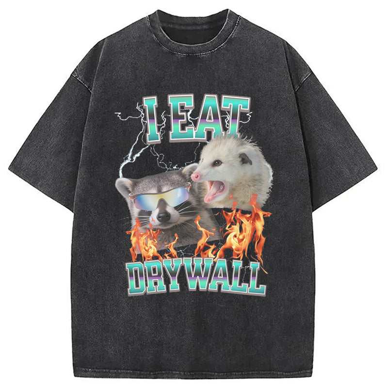 bbb I Eat Drywall Washed T-Shirt