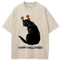 bbb Halloween Cat Japanese Washed T-Shirt