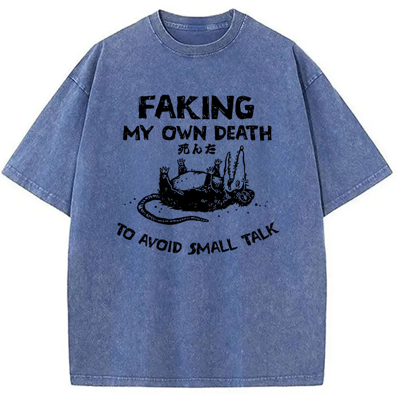 bbb Faking My Own Death Washed T-Shirt