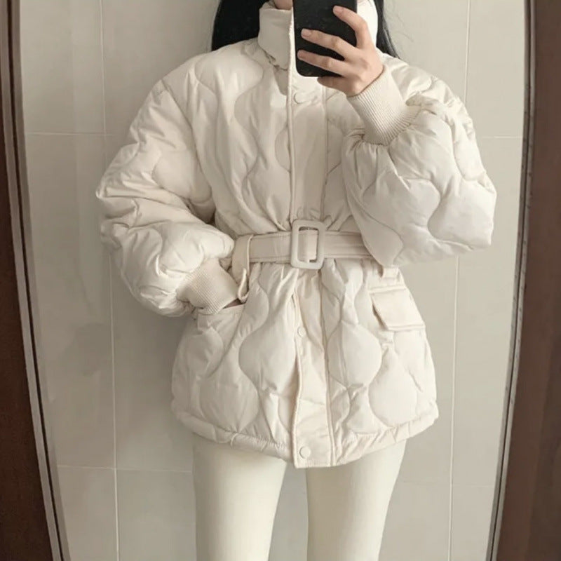 Insulating Cozy Women Quilted Coat - Oversized Cotton Winter