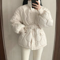 Insulating Cozy Women Quilted Coat - Oversized Cotton Winter