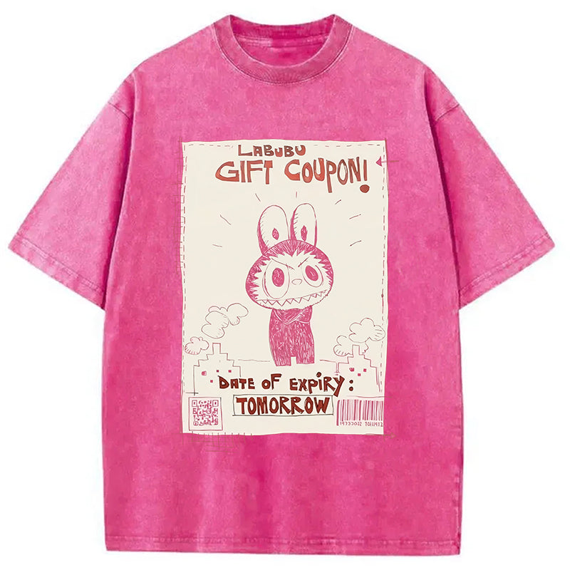 bbb Vintage Labubu Graffiti Washed T-Shirt