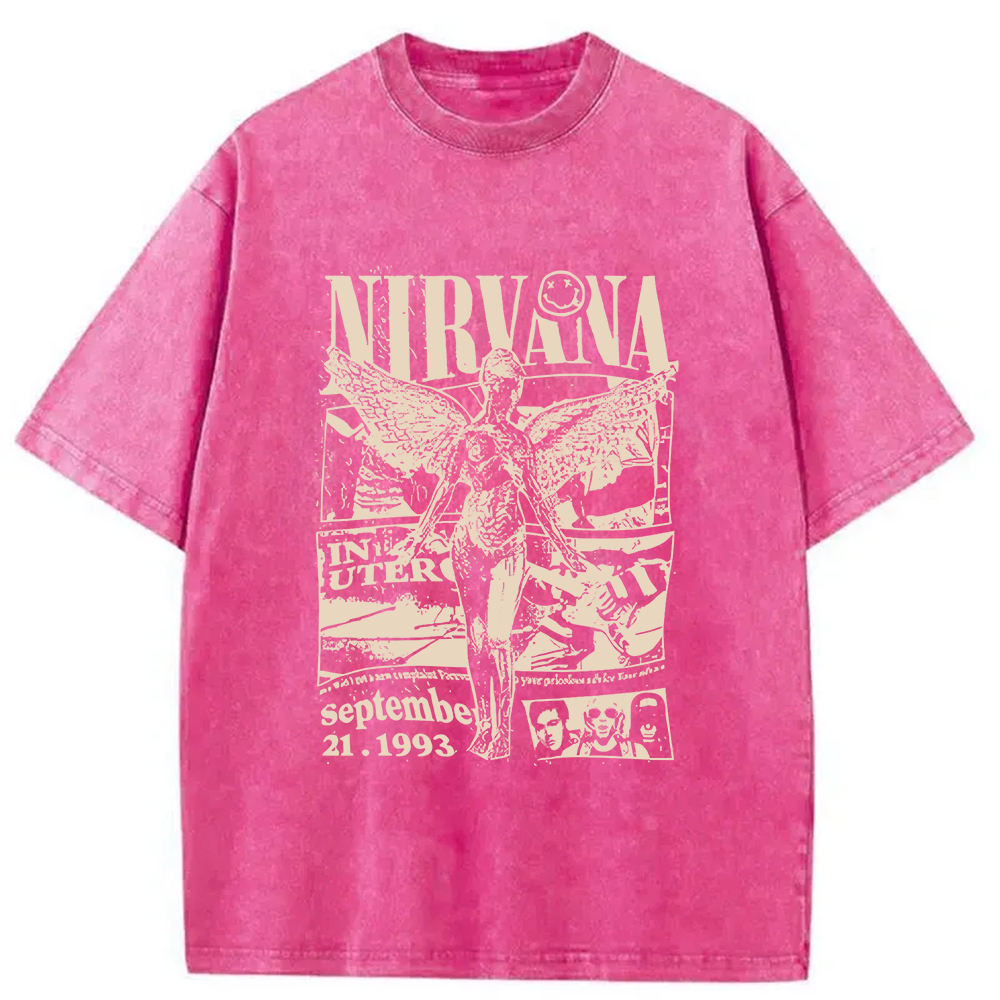 bbb Nirvana In Utero Tour 1993 Washed T-Shirt