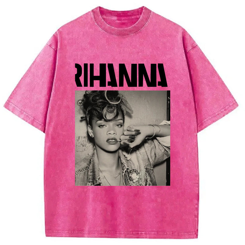 bbb Rihanna Badgal 90's Hip Hop Rap Washed T-Shirt