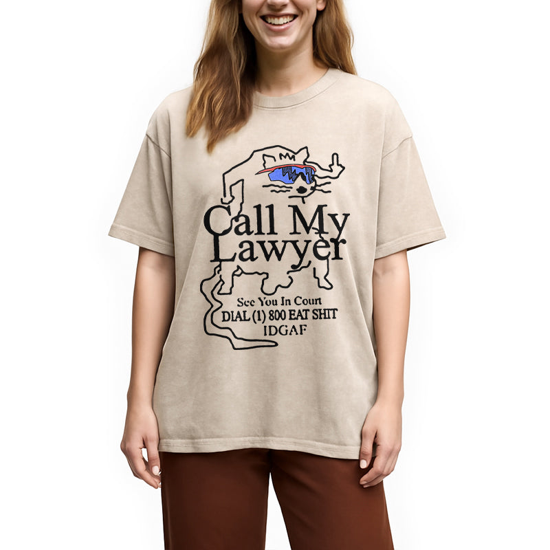 bbb Call My Lawyer Washed T-Shirt