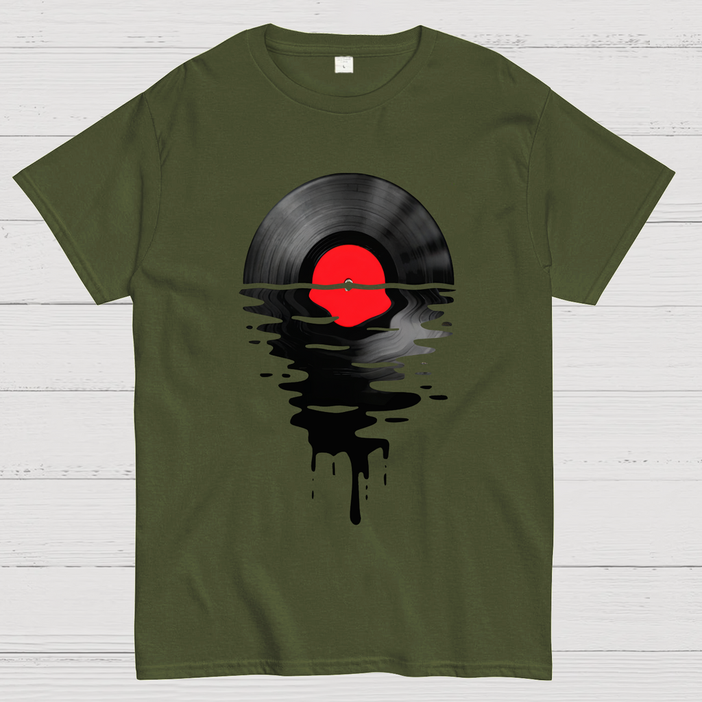 Vinyl LP Music Record Sunset Red  T-Shirt