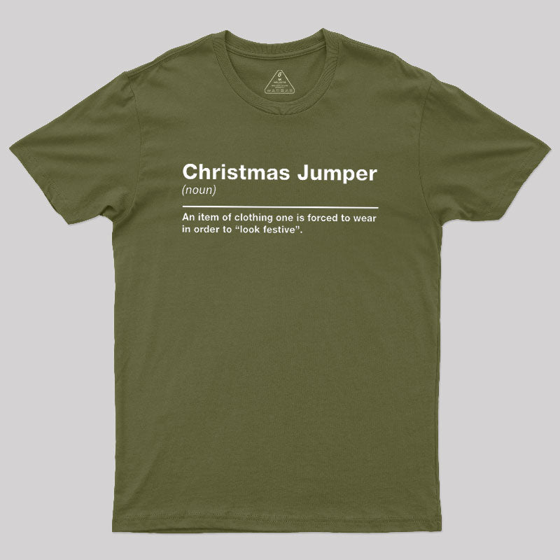 Christmas Jumper Sarcastic Definition  T-Shirt