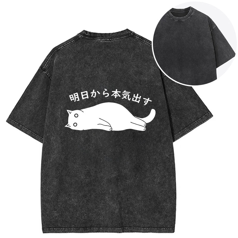 bbb I'm Going To Get Serious Tomorrow Back Washed T-Shirt