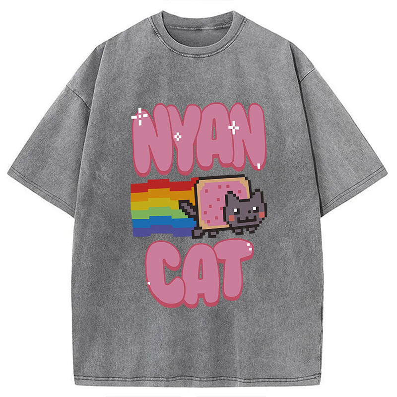bbb Nyan Cat Pride Washed T-Shirt