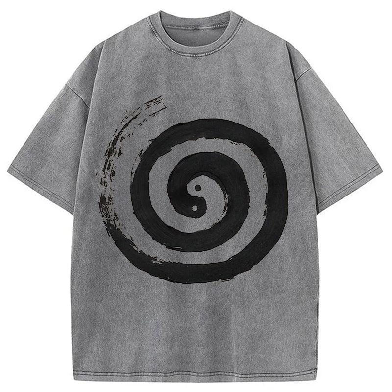 bbb The Tai Chi Yin Yang Cycle of Life Washed T-Shirt