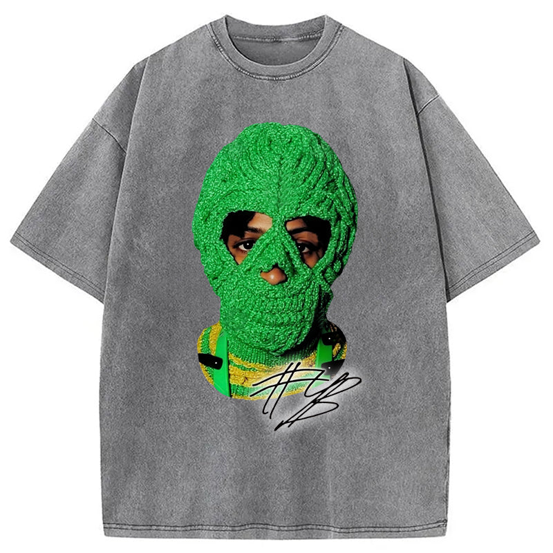 bbb NBA Youngboy Big Face Masa Washed T-Shirt