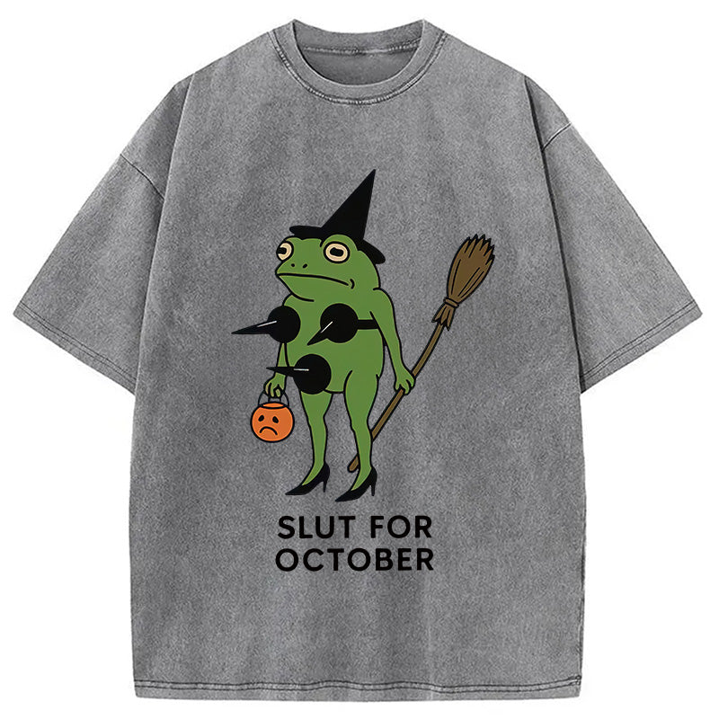 bbb Slut For October Washed T-Shirt