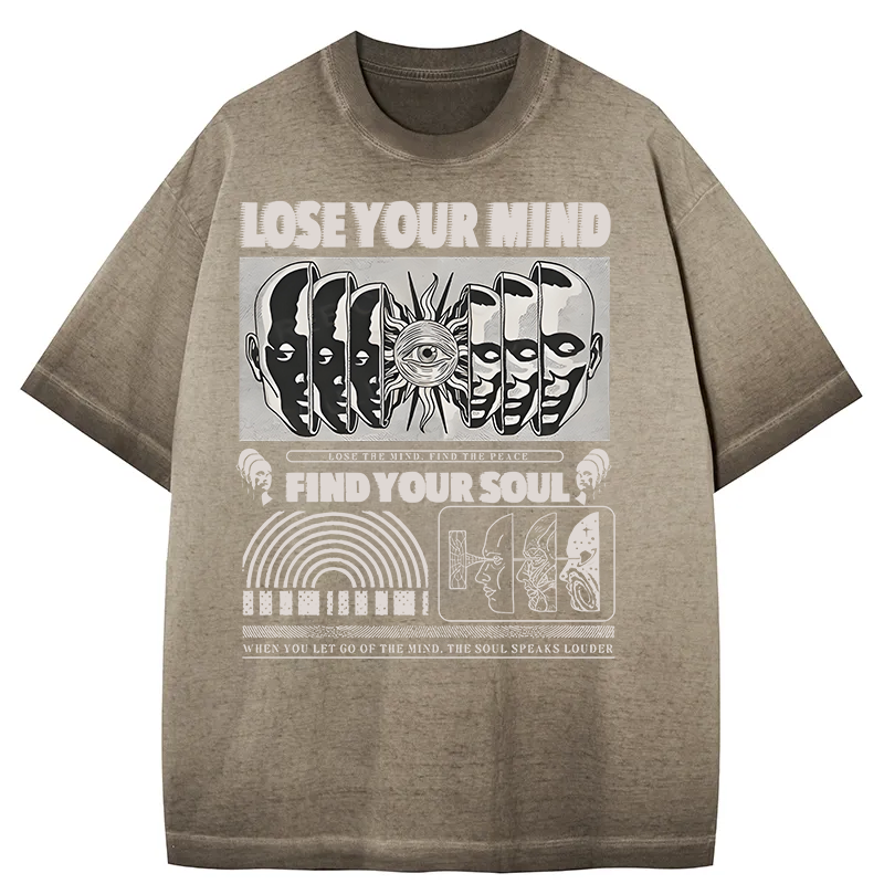 bbb Lose Mind Find Soul Gradient Washed T-Shirt