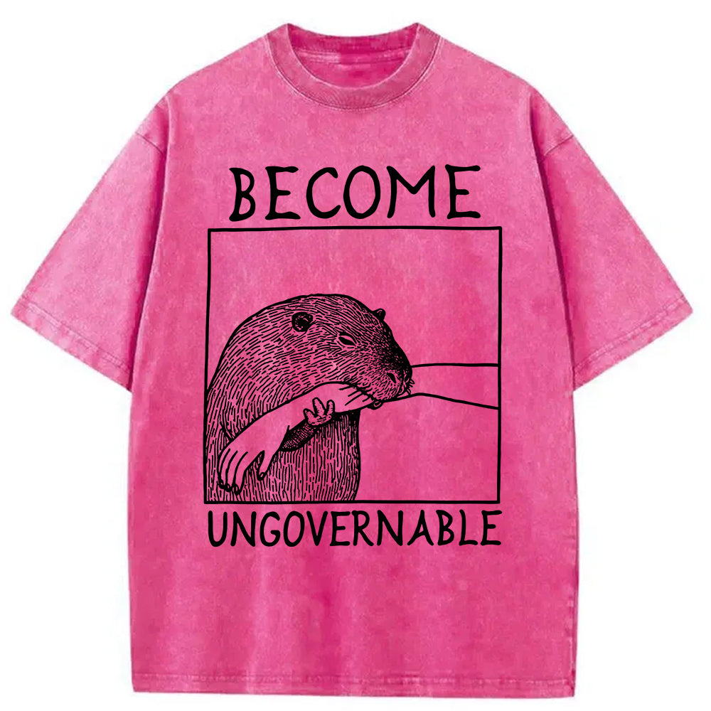 bbb Become Ungovernable Capybara Bites People Washed T-Shirt
