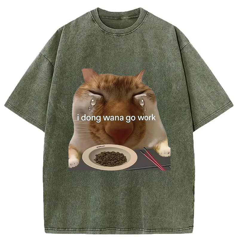 bbb I Dong Wana Go Work Washed T-Shirt