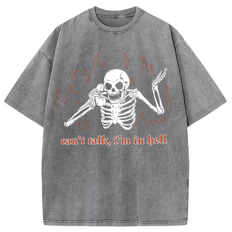 bbb Can't Talk In Hell Washed T-Shirt