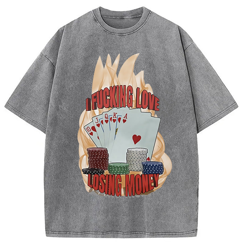 bbb I Love Losing Money Washed T-Shirt