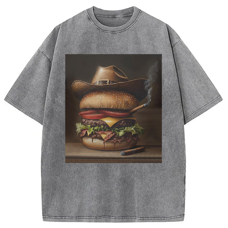 bbb Funny Hamburger Meme Washed T-Shirt