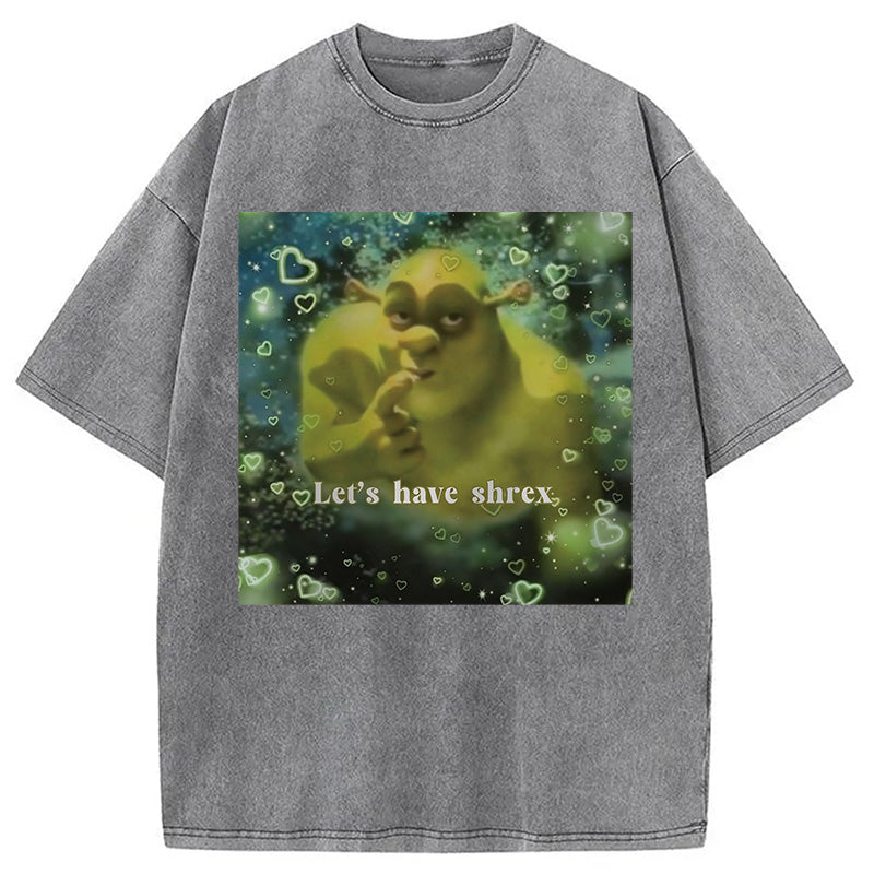 bbb Let's Have Shrex Ironic Funny Washed T-Shirt