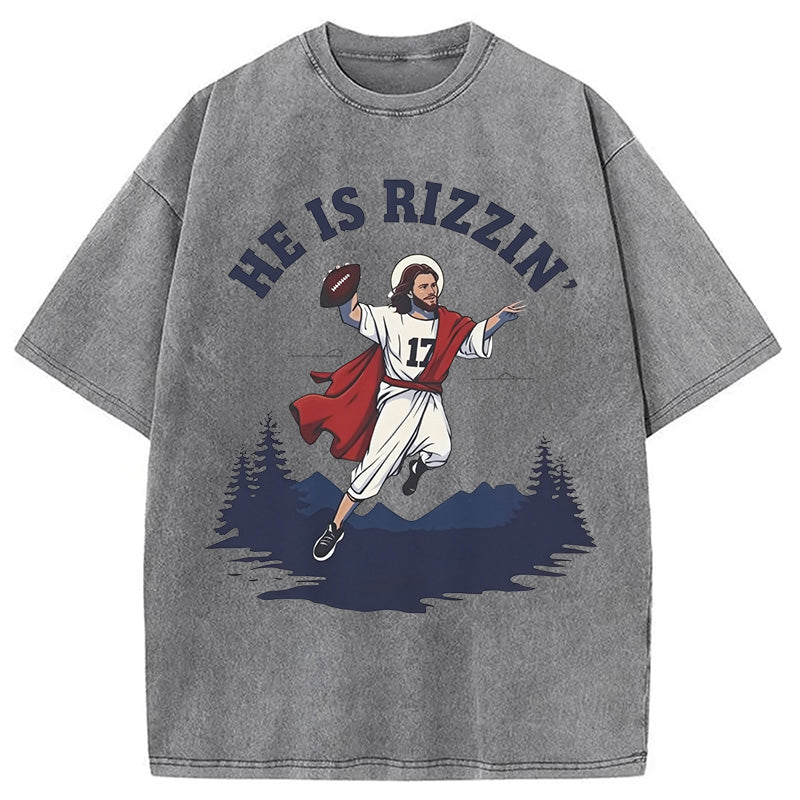 bbb He Is Rizzin' Washed T-Shirt