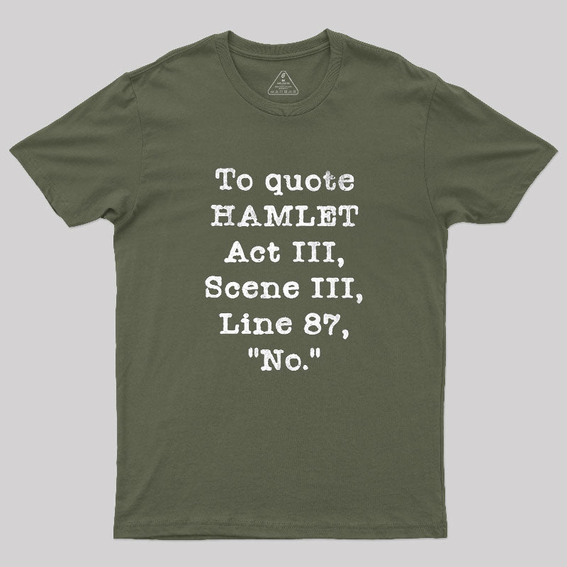 To Quote Hamlet Act III  T-Shirt