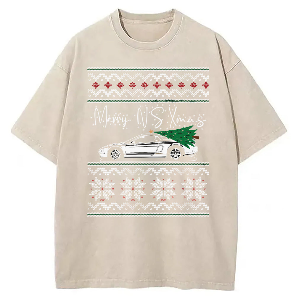 bbb Japanese Sports Car JDM Christmas Washed T-Shirt