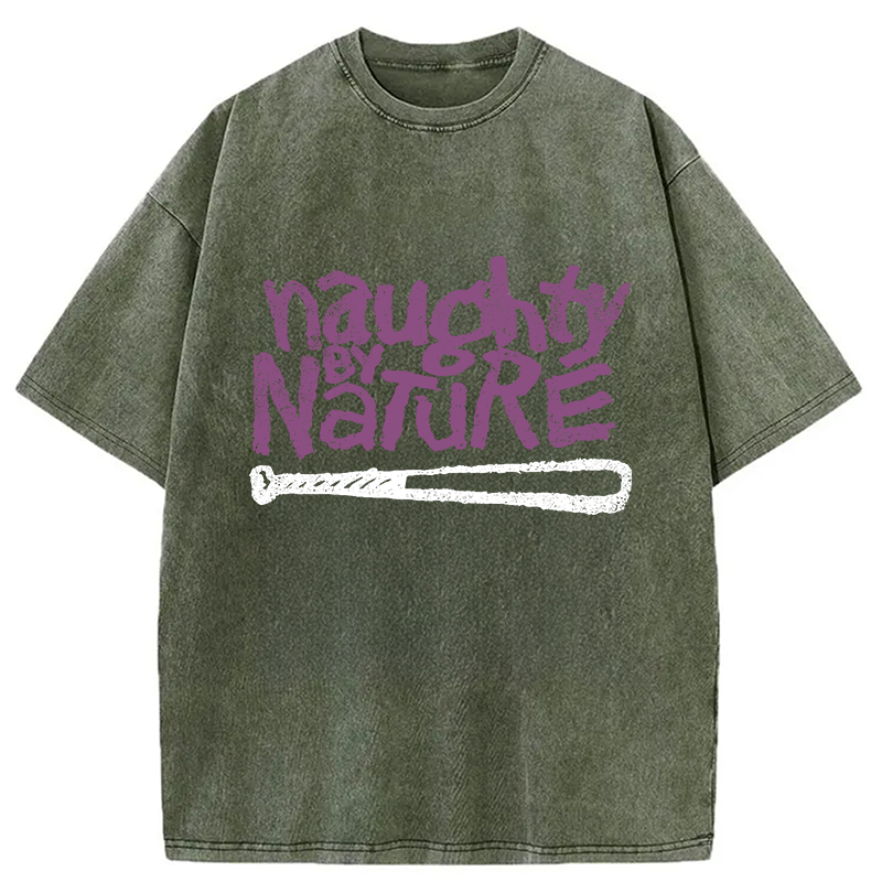 bbb Logo Naughty By Nature Hiphop Washed T-Shirt