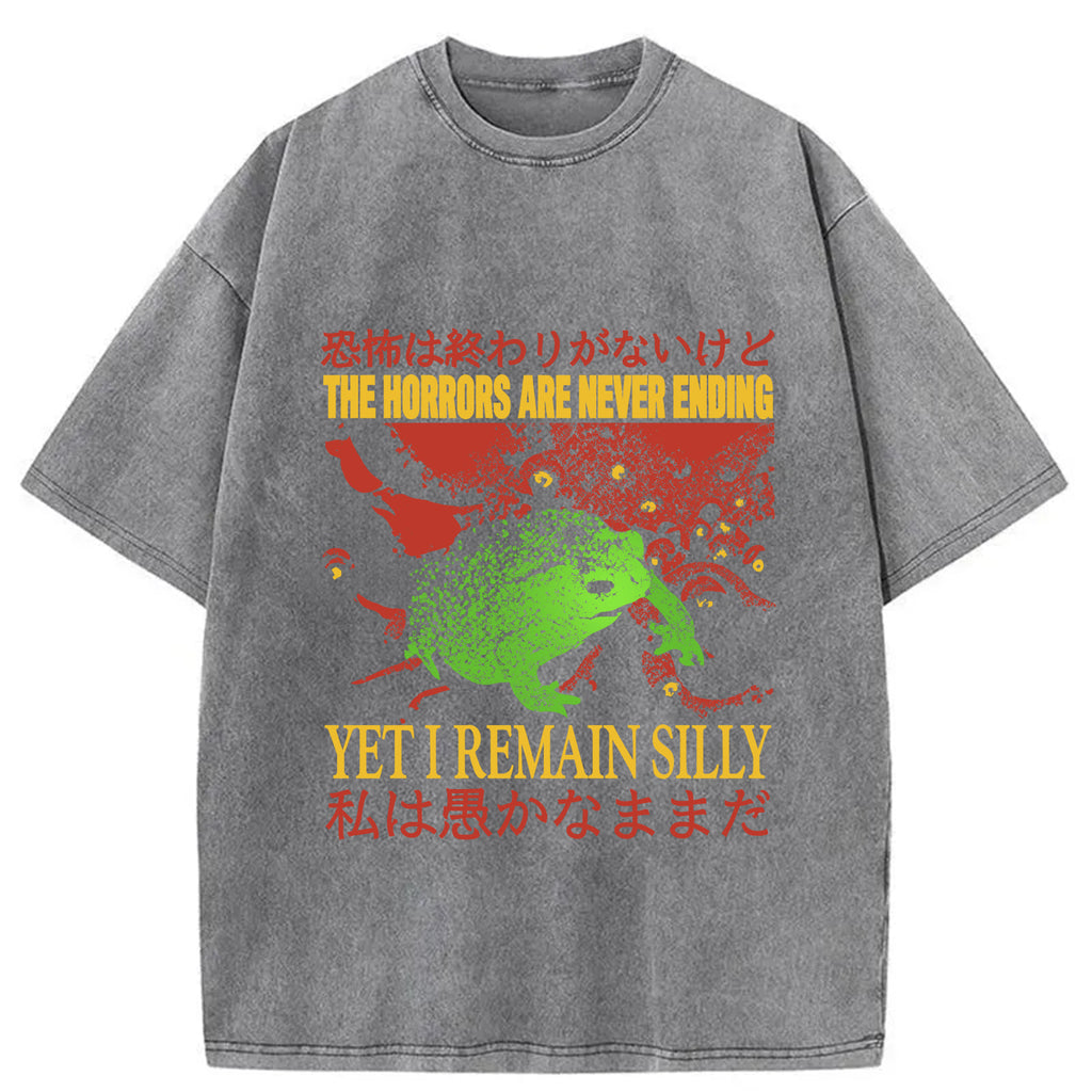 bbb The Horrors are Never Ending Washed T-Shirt