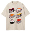 bbb Cute Hippo Sushi Washed T-Shirt