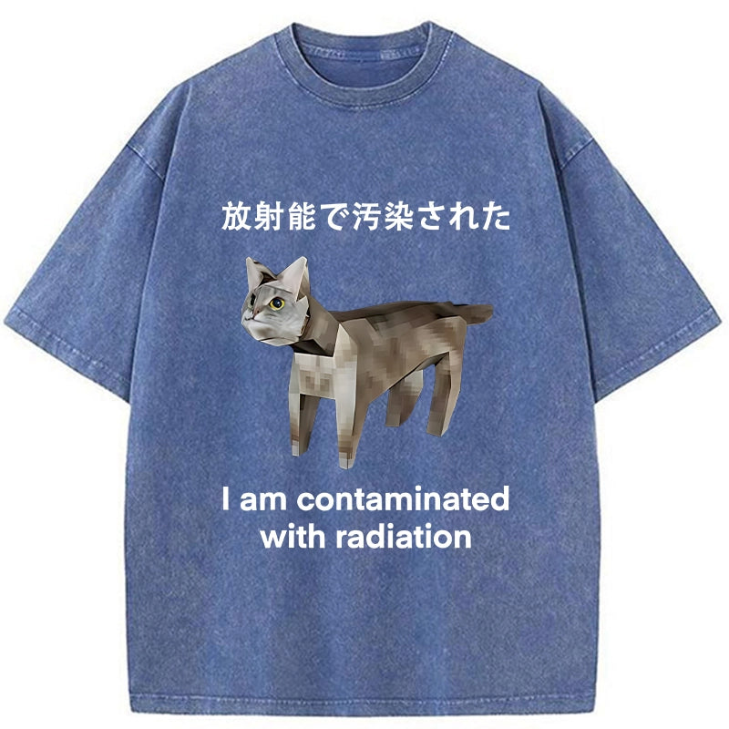 bbb Cat Contaminated By Radiation Washed T-Shirt