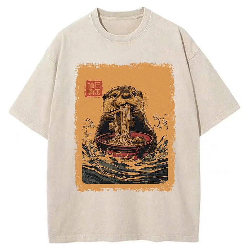 bbb Ramen Lover Otter Washed T-Shirt