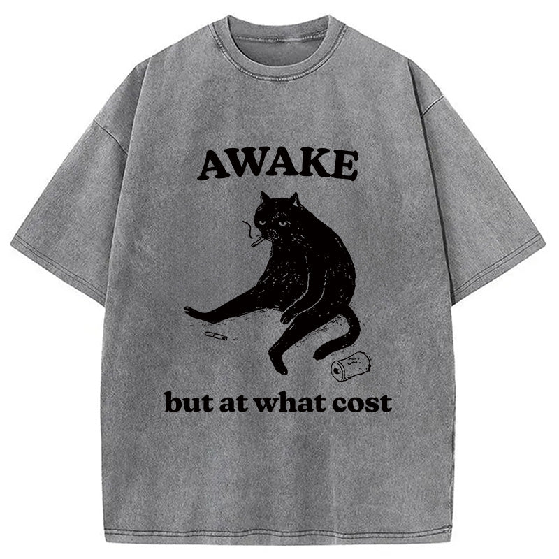 bbb Decadent Smoking Cat Washed T-Shirt