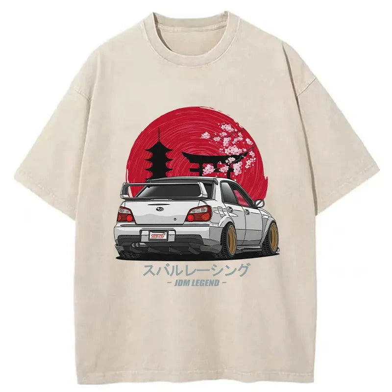 bbb Subaru Racing Car Japanese Washed T-Shirt