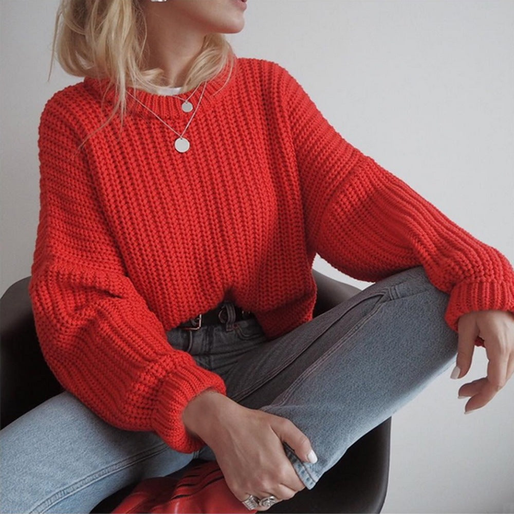 Oversized Damenpullover – Kastenförmiger Rippstrick, Wochenend-Look