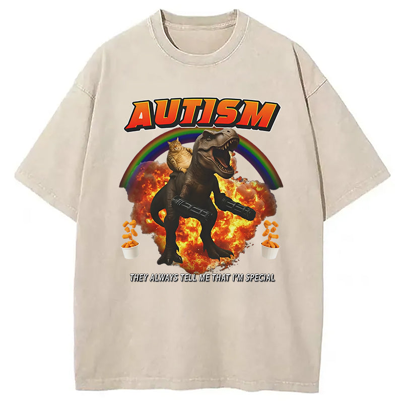 bbb Funny Autism Washed T-Shirt