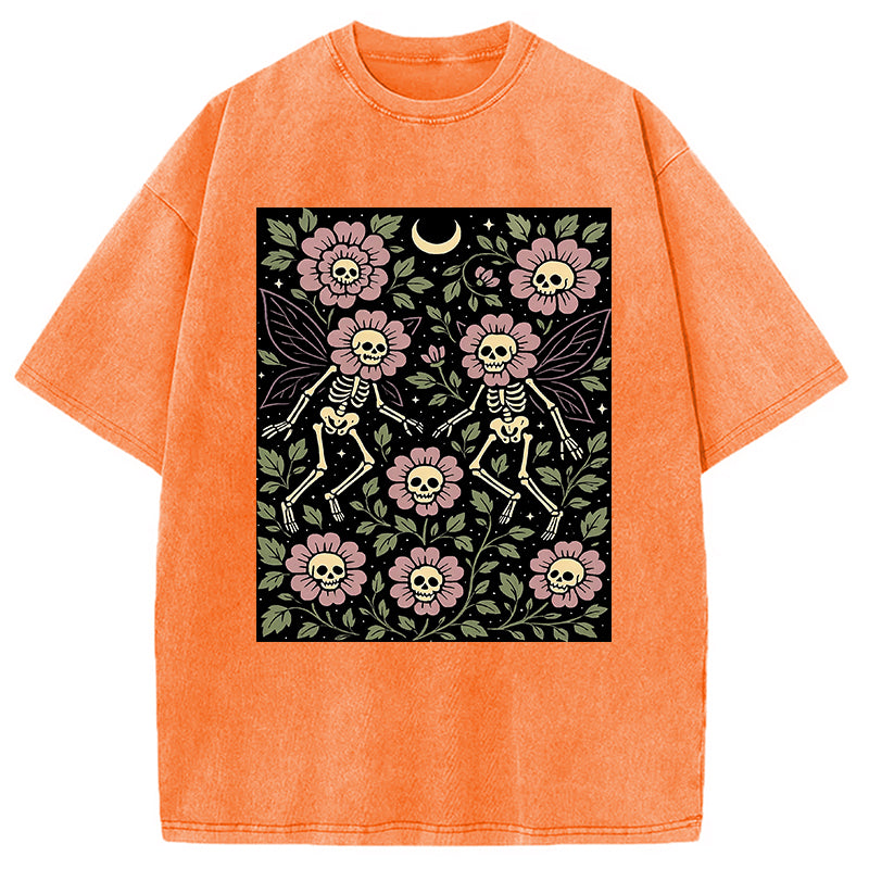 bbb Skeleton Fairy Grunge Washed T-Shirt
