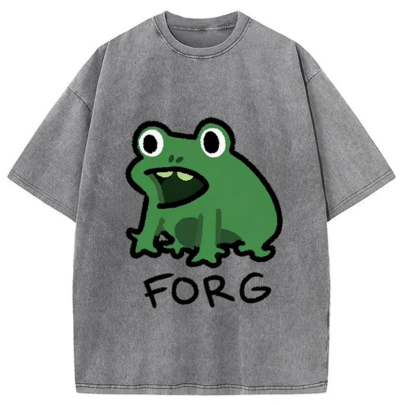 bbb Funny Forg Japanese Washed T-Shirt